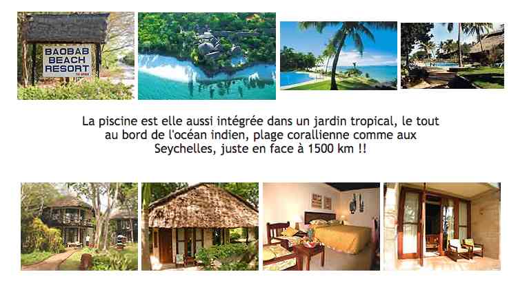 Diani hôtel 4 étoiles plus Baobab Diani Beach